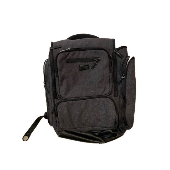 000000 New York Top Loading Gray Black Backpack - Picture 1 of 5
